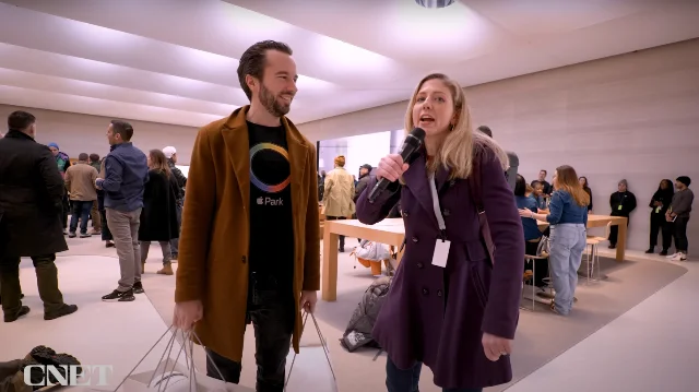 CNET video still featuring me at the launch