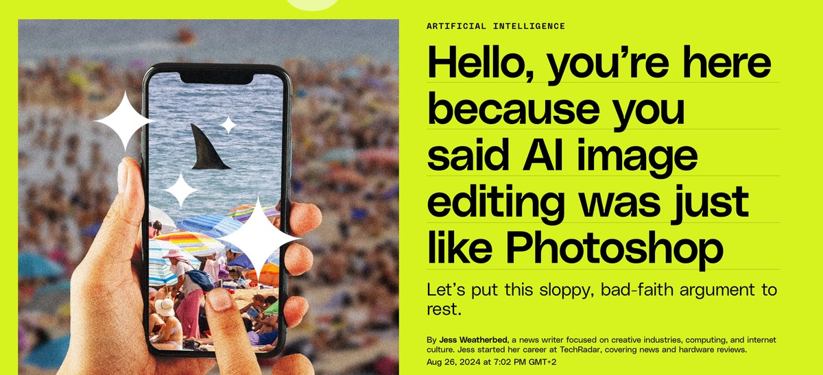 Auto-response available for "AI image editing is just Photoshop!" shouters